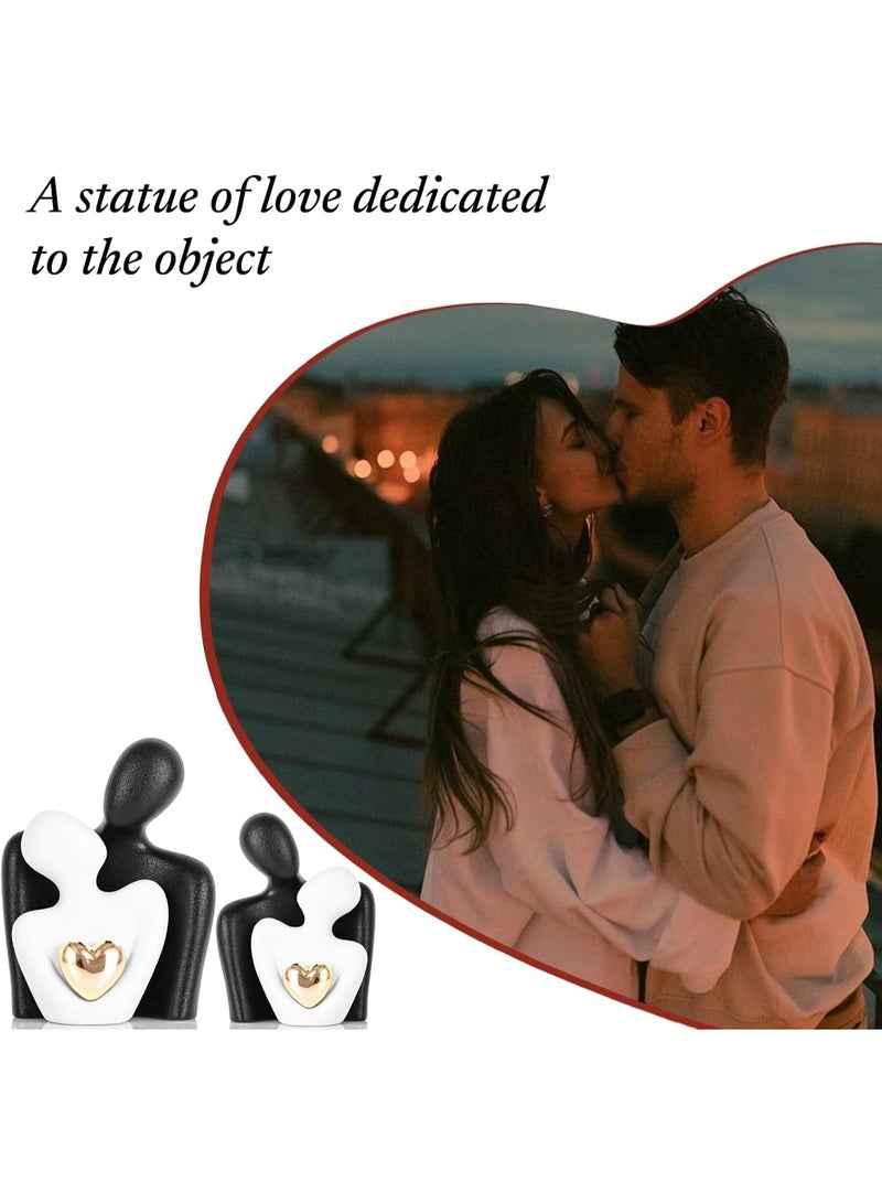 أوشيما المنحوتات السيراميكية الحديثة، تمثال الزوجين الرومانسية، مجرد تمثال الحب زينة التمثال، ديكور المنزل تمثال المنحوتات، مكتب هدية فريدة من نوعها للأزواج عيد ميلاد الذكرى السنوية - Image 5